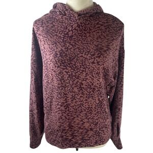 Athleta Women's Size S Cheetah Print Hoodie Long Sleeve Pocket Pullover